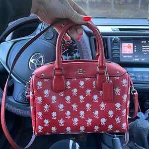 Coach Red Floral Women's Bag